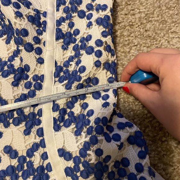 Lela Rose blue and white dress - Picture 6 of 6